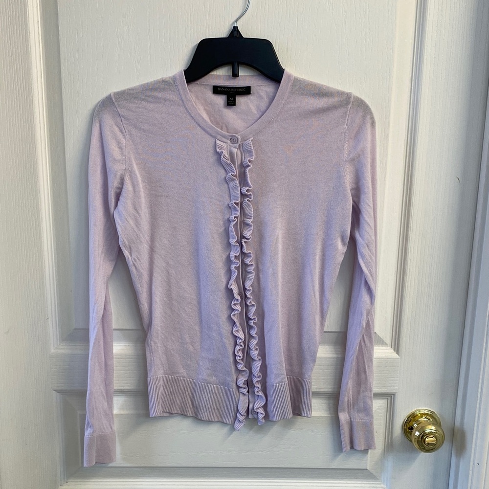 Banana Republic Light Purple Ruffle Blouse